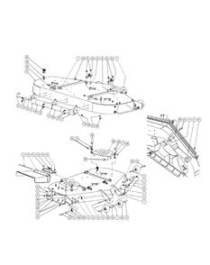 Fabricated Cutter Deck (2009) Diagram and Parts List for M60-KH (53BH8CT6050-27HP-OHV)(2009 & Before) Cub Cadet Lawn Tractor